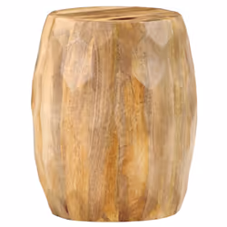 vidaXL Solid Mango Wood Drum Stool Wooden Sitting Seat Plant Lamp Side Stand - Additional view 8