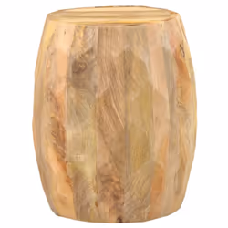 vidaXL Solid Mango Wood Drum Stool Wooden Sitting Seat Plant Lamp Side Stand - Additional view 9