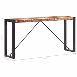 vidaXL Console Table 150cm Solid Reclaimed Wood Hall Display Stand Furniture - Additional view 4