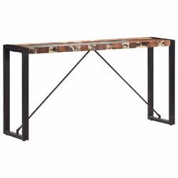 vidaXL Console Table 150cm Solid Reclaimed Wood Hall Display Stand Furniture - Additional view 5