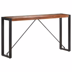 vidaXL Console Table 150cm Solid Reclaimed Wood Hall Display Stand Furniture - Additional view 6