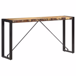 vidaXL Console Table 150cm Solid Reclaimed Wood Hall Display Stand Furniture - Additional view 8