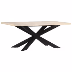 vidaXL Dining Table Kitchen Dining Room Dinner Table Side Table Solid Wood - white