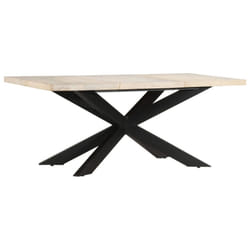 vidaXL Dining Table Kitchen Dining Room Dinner Table Side Table Solid Wood - white