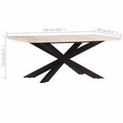 vidaXL Dining Table Kitchen Dining Room Dinner Table Side Table Solid Wood - white