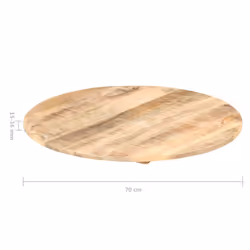 vidaXL Round Table Top Home Replacement Dining Table Top Solid Reclaimed Wood - 80 cm 15-16 mm