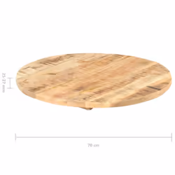 vidaXL Round Table Top Home Replacement Dining Table Top Solid Reclaimed Wood - 70 cm 25-27 mm