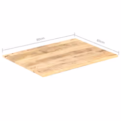 vidaXL Table Top Replacement Tabletop Coffee Dining Table Top Cafe Desk Top - 80 x 60 cm 15-16 mm - Additional view 5