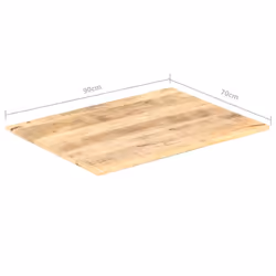 vidaXL Table Top Replacement Tabletop Coffee Dining Table Top Cafe Desk Top - 90 x 70 cm 15-16 mm - Additional view 5