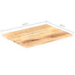 vidaXL Table Top Replacement Tabletop Coffee Dining Table Top Cafe Desk Top - 80 x 60 cm 25-27 mm - Additional view 5