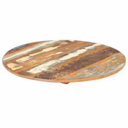 vidaXL Round Table Top 50cm 15-16mm Solid Reclaimed Wood Wooden Furniture - Additional view 6