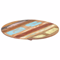 vidaXL Round Table Top 50cm 15-16mm Solid Reclaimed Wood Wooden Furniture - Additional view 8