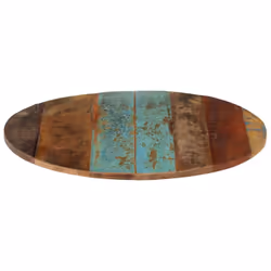 vidaXL Round Table Top 60cm 15-16mm Solid Reclaimed Wood Wooden Furniture - Additional view 2