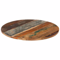vidaXL Round Table Top 60cm 15-16mm Solid Reclaimed Wood Wooden Furniture - Additional view 6