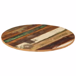 vidaXL Round Table Top 60cm 15-16mm Solid Reclaimed Wood Wooden Furniture - Additional view 7