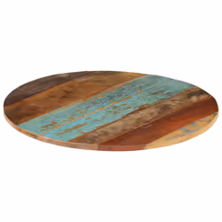 vidaXL Round Table Top 60cm 15-16mm Solid Reclaimed Wood Wooden Furniture - Additional view 8