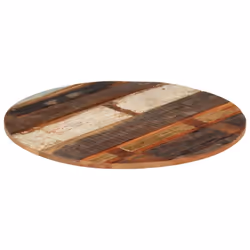 vidaXL Round Table Top Home Replacement Dining Table Top Solid Reclaimed Wood - 70 cm 15-16 mm - Additional view 7