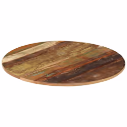 vidaXL Round Table Top Home Replacement Dining Table Top Solid Reclaimed Wood - 70 cm 15-16 mm - Additional view 8