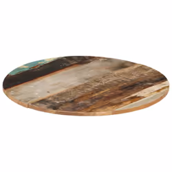vidaXL Round Table Top Home Replacement Dining Table Top Solid Reclaimed Wood - 70 cm 15-16 mm - Additional view 9