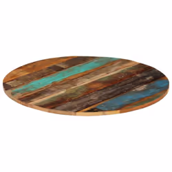 vidaXL Round Table Top 80cm 15-16mm Solid Reclaimed Wood Wooden Furniture - Additional view 10