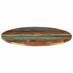 vidaXL Round Table Top 80cm 15-16mm Solid Reclaimed Wood Wooden Furniture