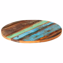 vidaXL Round Table Top Home Replacement Dining Table Top Solid Reclaimed Wood - 60 cm 25-27 mm - Additional view 10