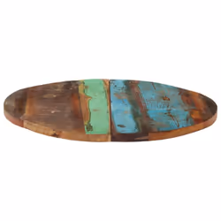 vidaXL Round Table Top Home Replacement Dining Table Top Solid Reclaimed Wood - 60 cm 25-27 mm - Additional view 2