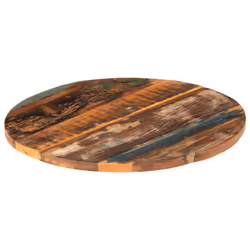 vidaXL Round Table Top Home Replacement Dining Table Top Solid Reclaimed Wood - 60 cm 25-27 mm - Additional view 8