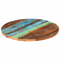vidaXL Round Table Top Home Replacement Dining Table Top Solid Reclaimed Wood - 60 cm 25-27 mm - Additional view 9