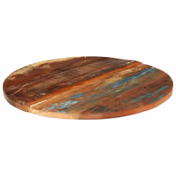 vidaXL Round Table Top 70cm 25-27mm Solid Reclaimed Wood Wooden Furniture - Additional view 10