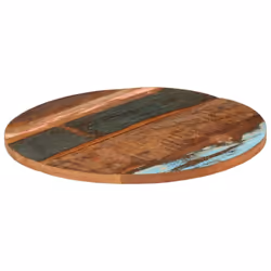 vidaXL Round Table Top 70cm 25-27mm Solid Reclaimed Wood Wooden Furniture - Additional view 7