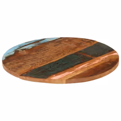 vidaXL Round Table Top 70cm 25-27mm Solid Reclaimed Wood Wooden Furniture - Additional view 8
