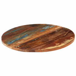 vidaXL Round Table Top 70cm 25-27mm Solid Reclaimed Wood Wooden Furniture - Additional view 9