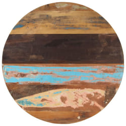 vidaXL Round Table Top Home Replacement Dining Table Top Solid Reclaimed Wood - 80 cm 25-27 mm