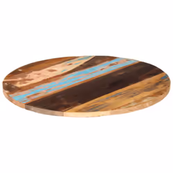 vidaXL Round Table Top Home Replacement Dining Table Top Solid Reclaimed Wood - 80 cm 25-27 mm - Additional view 10