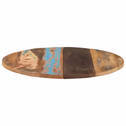 vidaXL Round Table Top Home Replacement Dining Table Top Solid Reclaimed Wood - 80 cm 25-27 mm - Additional view 2