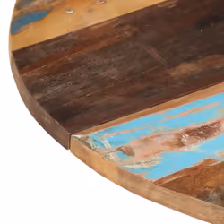 vidaXL Round Table Top Home Replacement Dining Table Top Solid Reclaimed Wood - 80 cm 25-27 mm - Additional view 4