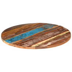 vidaXL Round Table Top Home Replacement Dining Table Top Solid Reclaimed Wood - 80 cm 25-27 mm - Additional view 7