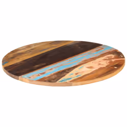 vidaXL Round Table Top Home Replacement Dining Table Top Solid Reclaimed Wood - 80 cm 25-27 mm - Additional view 9
