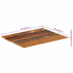 vidaXL Table Top Replacement Tabletop Coffee Dining Table Top Cafe Desk Top - 60 x 70 cm 15-16 mm - Additional view 6