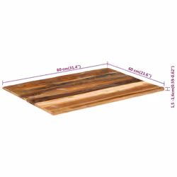 vidaXL Table Top Replacement Tabletop Coffee Dining Table Top Cafe Desk Top - 60 x 80 cm 15-16 mm - Additional view 6
