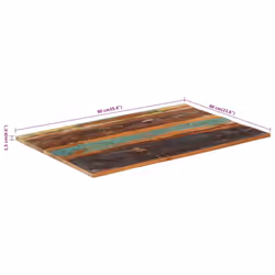 vidaXL Table Top Replacement Tabletop Coffee Dining Table Top Cafe Desk Top - 60 x 90 cm 15-16 mm - Additional view 6