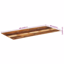 vidaXL Table Top Replacement Tabletop Coffee Dining Table Top Cafe Desk Top - 60 x 140 cm 15-16 mm - Additional view 6