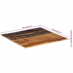 vidaXL Table Top Replacement Tabletop Coffee Dining Table Top Cafe Desk Top - 70 x 70 cm 15-16 mm - Additional view 6