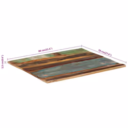 vidaXL Table Top Replacement Tabletop Coffee Dining Table Top Cafe Desk Top - 70 x 80 cm 15-16 mm
