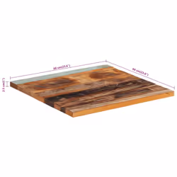 vidaXL Table Top Replacement Tabletop Coffee Dining Table Top Cafe Desk Top - 60 x 60 cm 25-27 mm