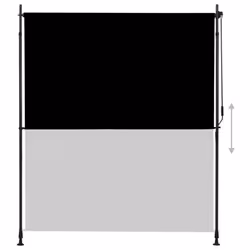 vidaXL Outdoor Roller Blind 200x270cm Anthracite Vertical Screen Porch Shade