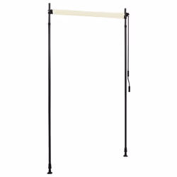 vidaXL Outdoor Roller Blind 120cm Cream Vertical Balcony Shade Privacy Screen - Additional view 5