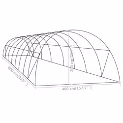 vidaXL Greenhouse 32mÂ² Stable Sturdy Plant Tomato House Outdoor Grow Tent