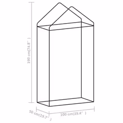 vidaXL Greenhouse with Steel Frame 0.5 mÂ² 1x0.5x1.9m Tomato House Warmhouse - Additional view 10